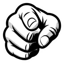 Hand pointing at you